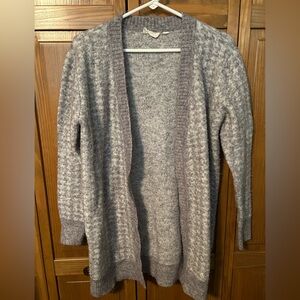 Gray and White Cardigan
